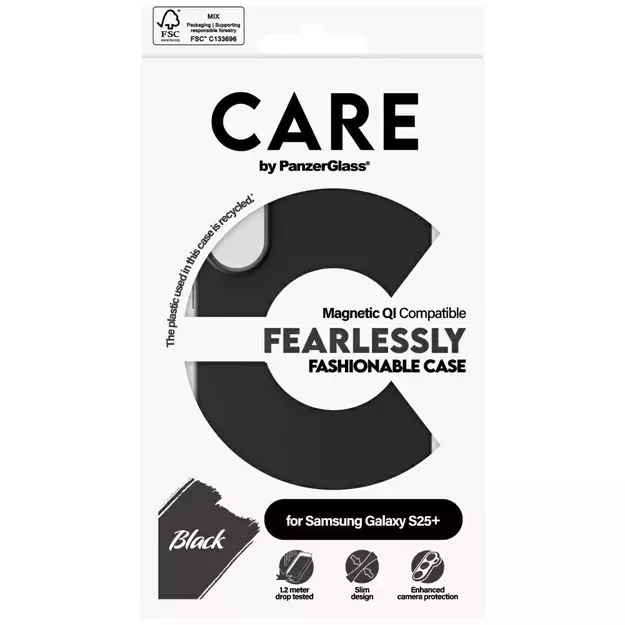 CARE by PanzerGlass Fashion QI Case for Samsung Galaxy S25+ - Black 6