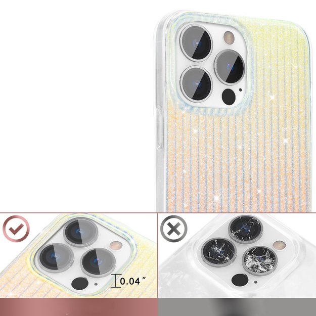 Kingxbar Travel Series luxurious elegant case for iPhone 13 Pro blue-orange (Clouds) 8