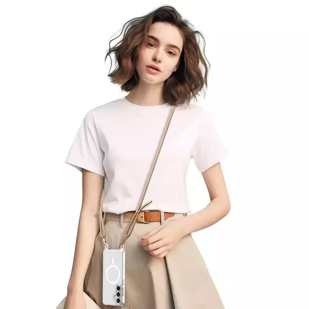 Tech-Protect FlexAir Chain MagSafe Case for Samsung Galaxy S25 - Black-Beige 6