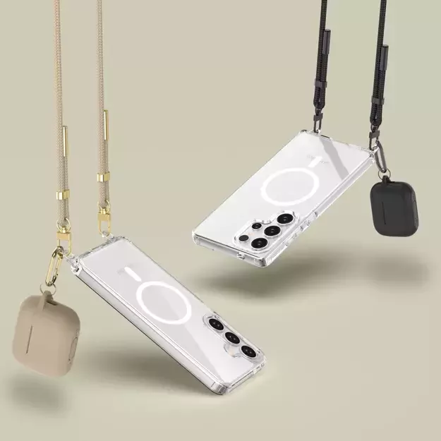 Tech-Protect FlexAir Chain MagSafe Case for Samsung Galaxy S25 - Black-Beige 7