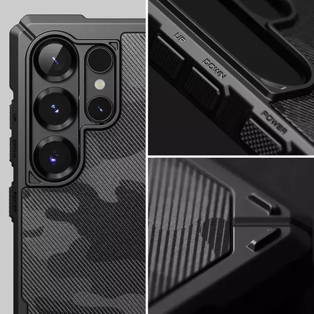 Ringke Rugged Gear MagSafe Case for Samsung Galaxy S25 Ultra - Black Camo 8
