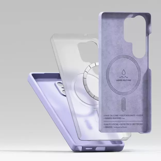 Ringke Silicone MagSafe Case for Samsung Galaxy S25 Ultra - Purple 4