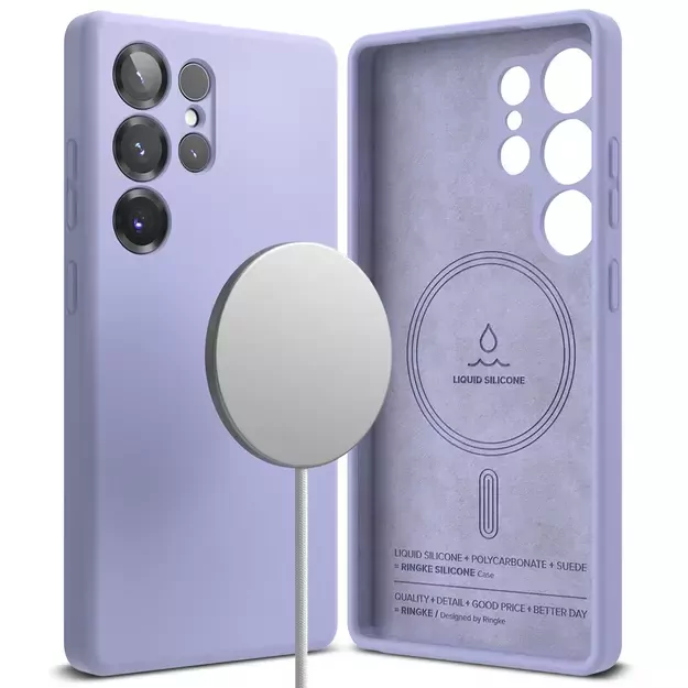 Ringke Silicone MagSafe Case for Samsung Galaxy S25 Ultra - Purple 1