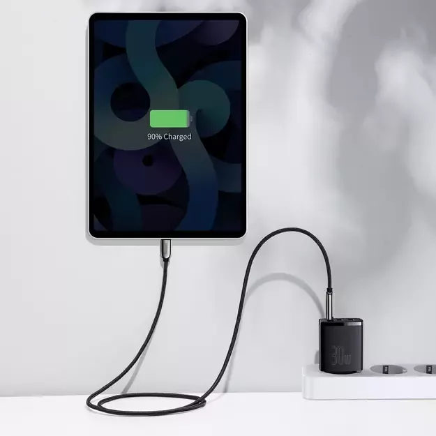 Baseus Compact fast charger 2x USB / USB Type C 30W 3A Power Delivery Quick Charge black (CCXJ-E01) 9