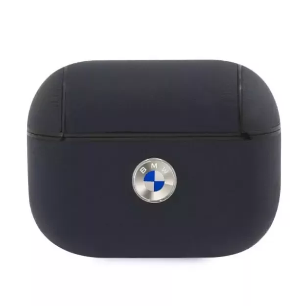 BMW BMAPSSLNA AirPods Pro cover granatowy/navy Geniune Leather Silver Logo