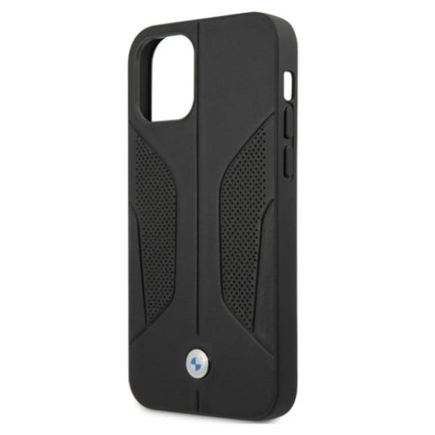 Etui BMW BMHCP12MRSCSK iPhone 12/12 Pro 6,1  czarny/black hardcase Leather Perforate Sides 5