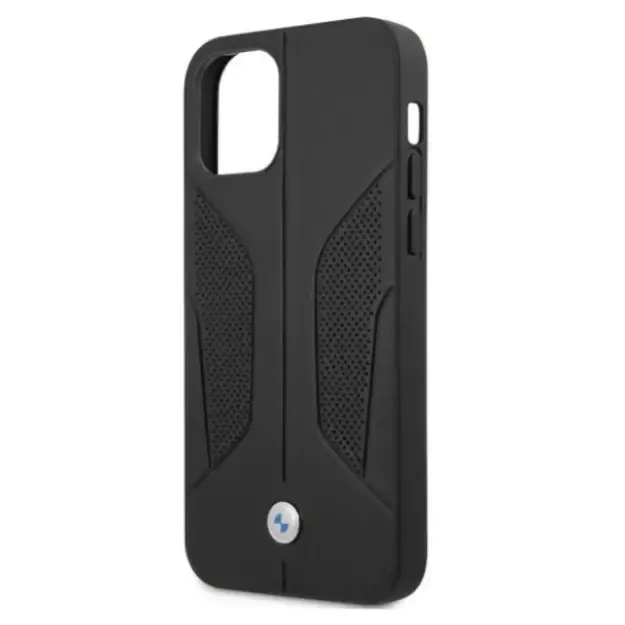 Etui BMW BMHCP12MRSCSK iPhone 12/12 Pro 6,1  czarny/black hardcase Leather Perforate Sides 12