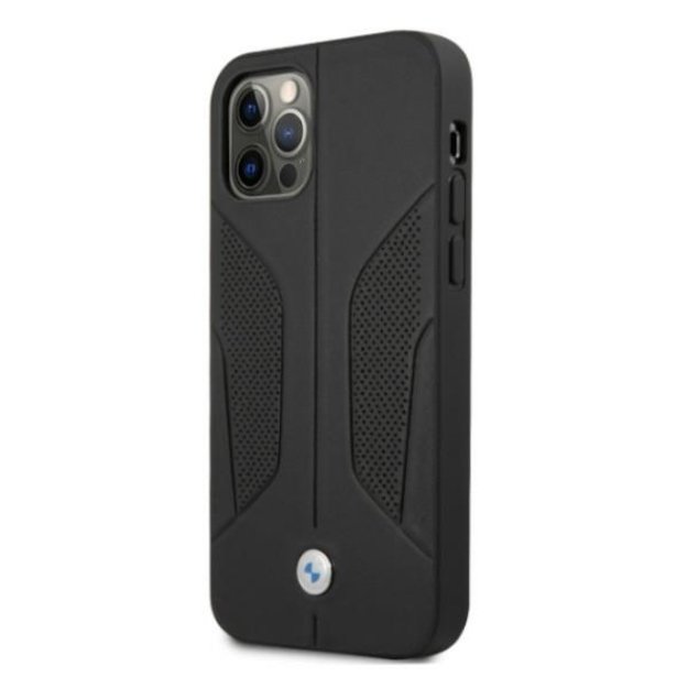 Etui BMW BMHCP12MRSCSK iPhone 12/12 Pro 6,1  czarny/black hardcase Leather Perforate Sides 1