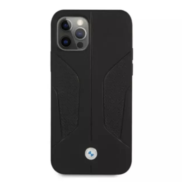Etui BMW BMHCP12MRSCSK iPhone 12/12 Pro 6,1  czarny/black hardcase Leather Perforate Sides 9