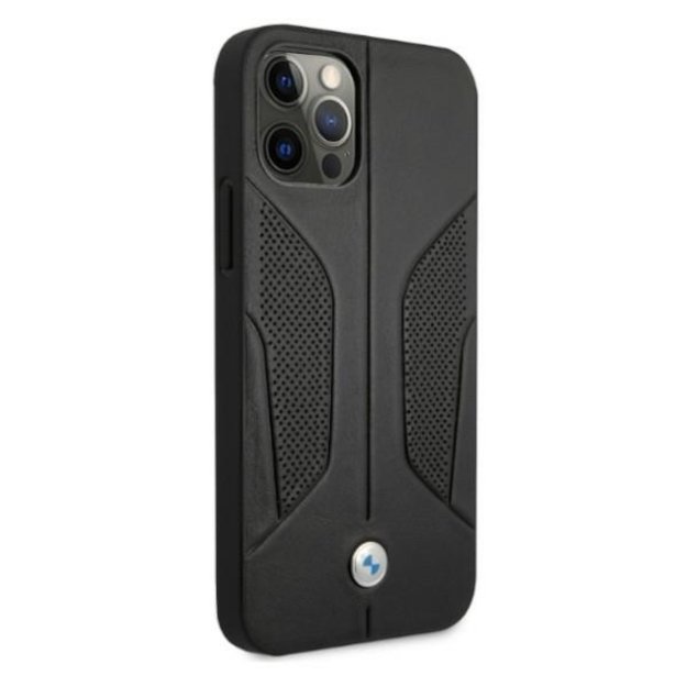 Etui BMW BMHCP12MRSCSK iPhone 12/12 Pro 6,1  czarny/black hardcase Leather Perforate Sides 3