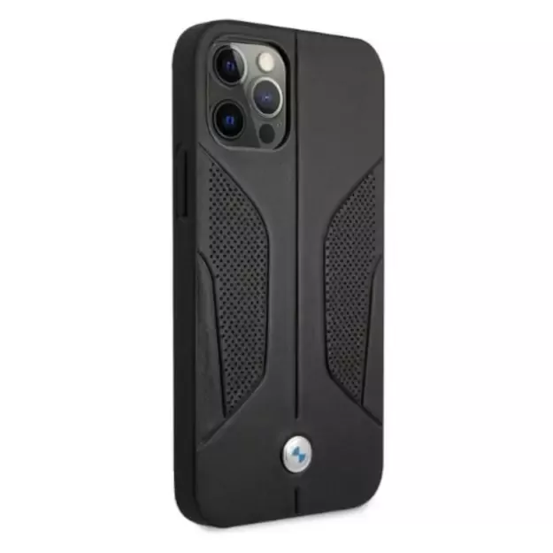 Etui BMW BMHCP12MRSCSK iPhone 12/12 Pro 6,1  czarny/black hardcase Leather Perforate Sides 10