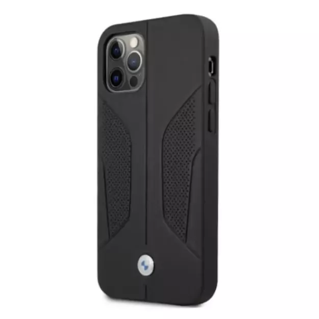 Etui BMW BMHCP12MRSCSK iPhone 12/12 Pro 6,1  czarny/black hardcase Leather Perforate Sides 8