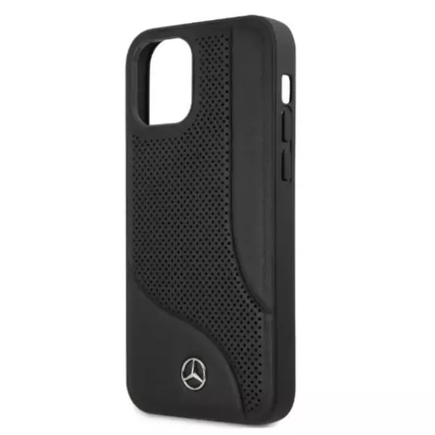 Mercedes MEHCP12LCDOBK iPhone 12 Pro Max 6,7  czarny/black hardcase Leather Perforated Area 12