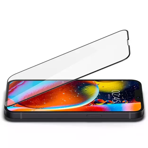 Spigen Glass FC Tempered Glass for iPhone 13 / 13 Pro / 14 / 16e - Black 7