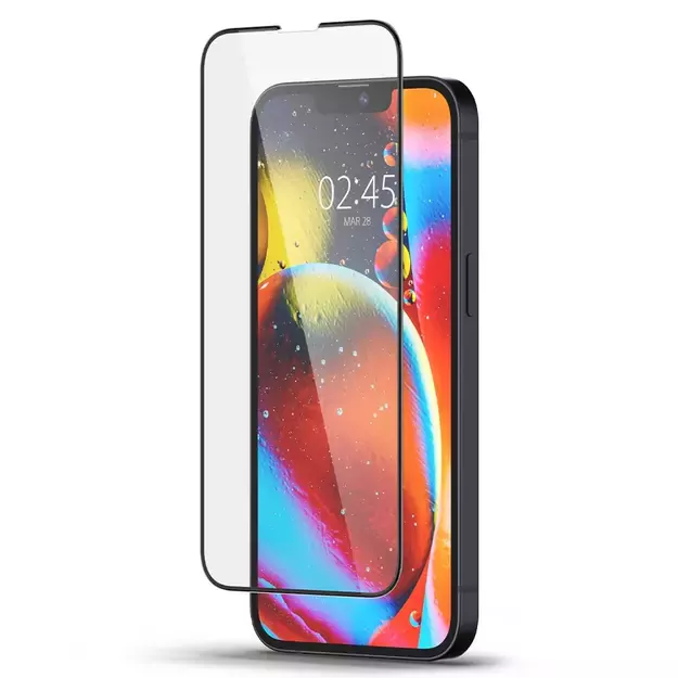 Spigen Glass FC Tempered Glass for iPhone 13 / 13 Pro / 14 / 16e - Black 9