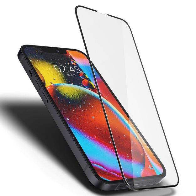 Spigen Glass FC Tempered Glass for iPhone 13 / 13 Pro / 14 / 16e - Black 5