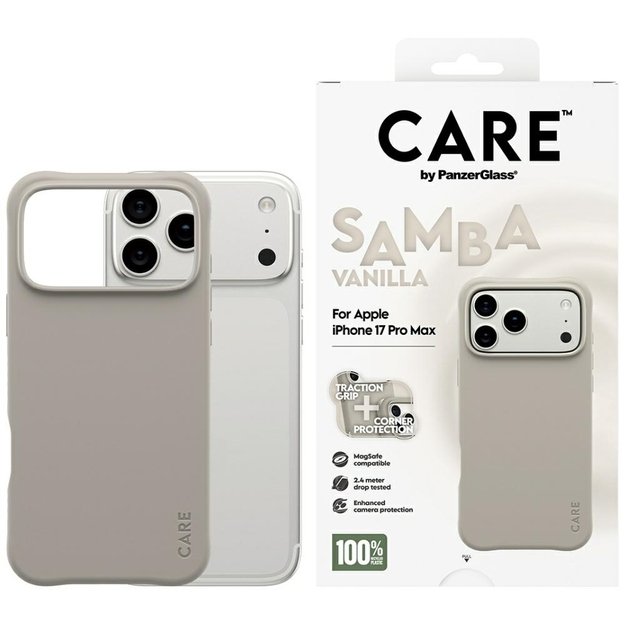 CARE by PanzerGlass Fashionable Samba MagSafe Case for iPhone 17 Pro Max - Gray