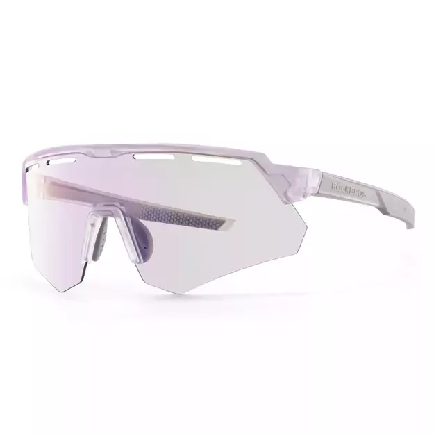 Rockbros Polarized Cycling Glasses with UV Protection and Corrective Insert - Purple