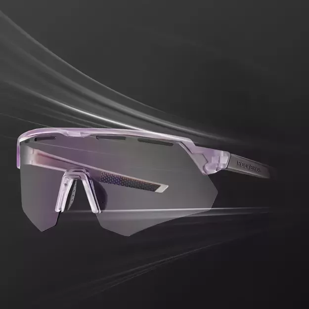 Rockbros Polarized Cycling Glasses with UV Protection and Corrective Insert - Purple 8
