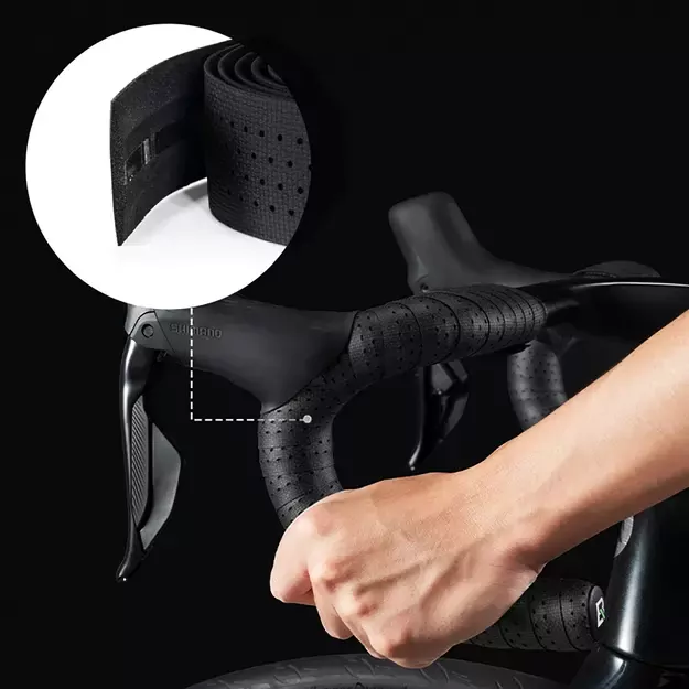 Rockbros Handlebar Tape Perforated Silicone - Black 7