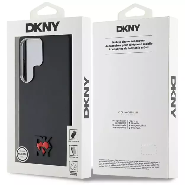 DKNY Leather Heart of NY Case for Samsung Galaxy S25 Ultra - Black 10