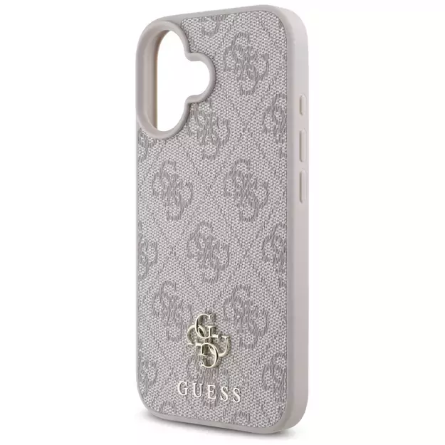Guess HC PU 4G Small 4G and Classic iPhone 16 MagSafe Case - Pink 12