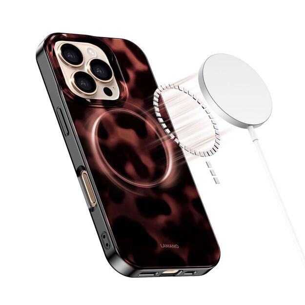 Tech-Protect Lamano MagSafe case for iPhone 16 Pro - black and red 5