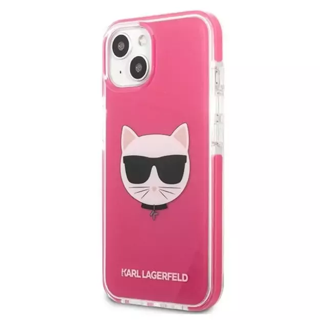 Karl Lagerfeld Choupette Head case for iPhone 13 - fuchsia 1