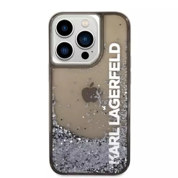 Karl Lagerfeld Liquid Glitter Elong case for iPhone 14 Pro - black 7