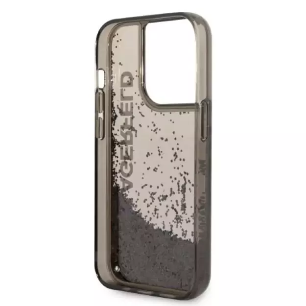Karl Lagerfeld Liquid Glitter Elong case for iPhone 14 Pro - black 11