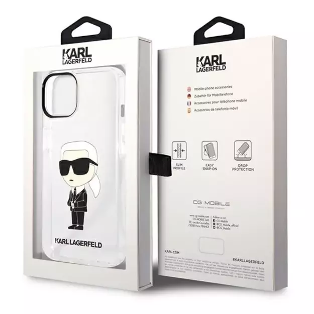 Karl Lagerfeld Ikonik Karl case for iPhone 14 Plus - transparent 14