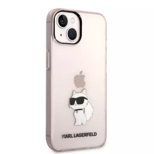 Karl Lagerfeld Ikonik Choupette case for iPhone 14 - pink 3