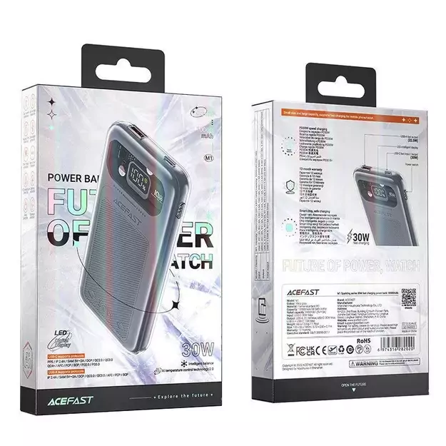 Acefast powerbank 10000mAh Sparkling Series fast charging 30W gray (M1) 3