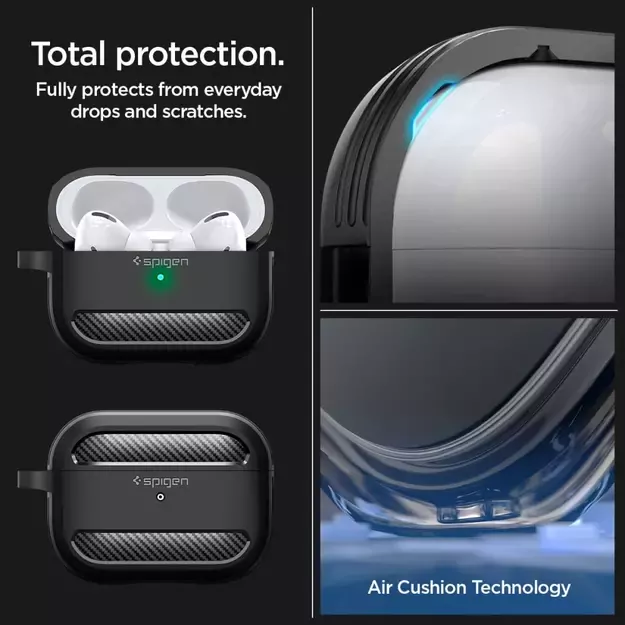 Spigen Rugged Armor Case for Apple AirPods Pro 1 / 2 - Matte Black 30