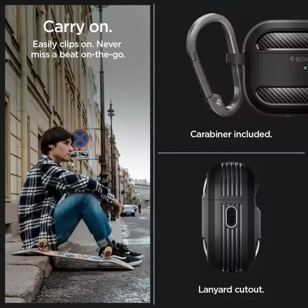 Spigen Rugged Armor Case for Apple AirPods Pro 1 / 2 - Matte Black 31