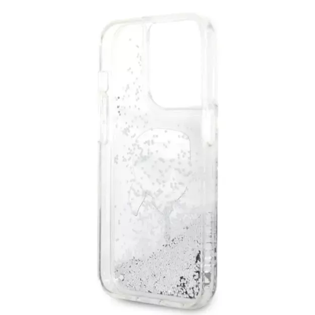 Karl Lagerfeld KLHCP14LLNKHCH iPhone 14 Pro 6.1  silver/silver hardcase Glitter Karl Head 6