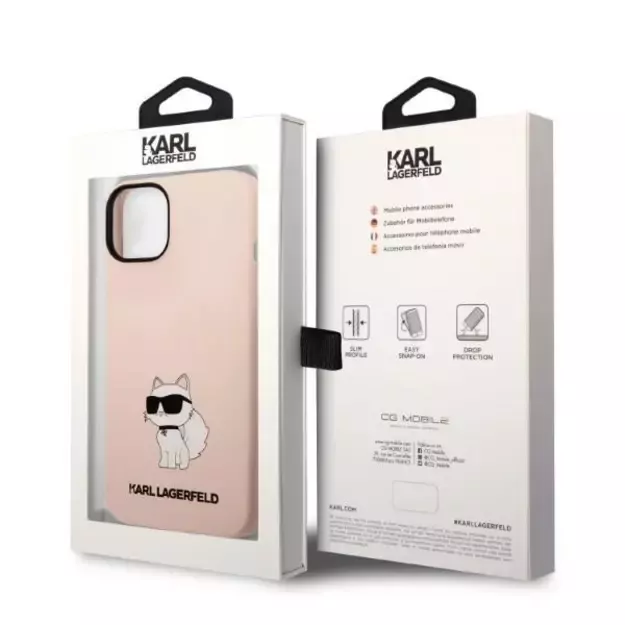 Karl Lagerfeld KLHCP14MSNCHBCP iPhone 14 Plus 6.7&quot  hardcase pink/pink Silicone Choupette 7