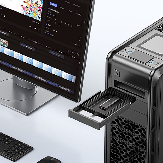 Orico D2NS-6G M.2 NGFF to 3.5  Drive Adapter - Black 3