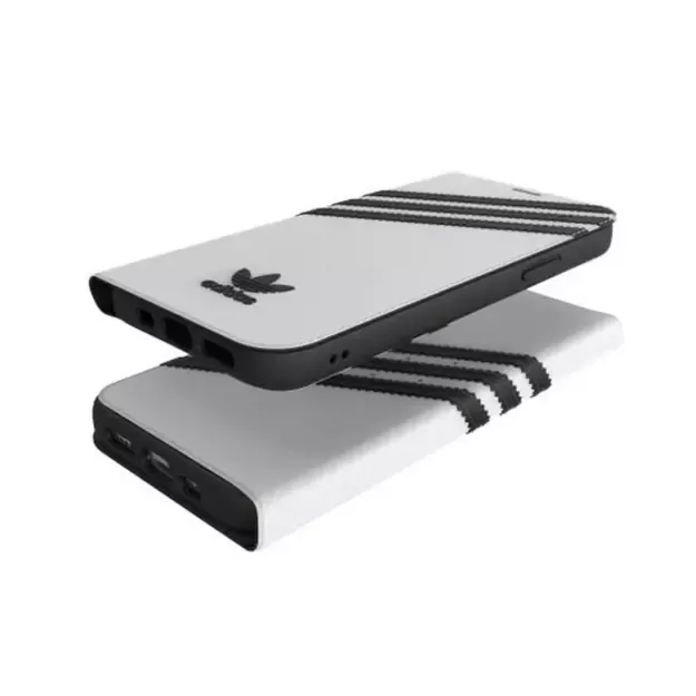 Adidas OR Booklet Case PU for iPhone 12 / 12 Pro 6.1&quot  - white and black 8