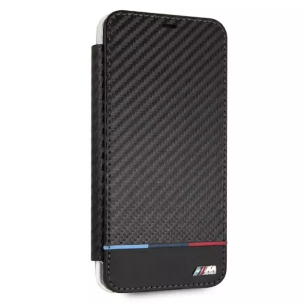 BMW Carbon Tricolor Stripe iPhone XS Max Case - Black 8