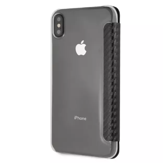 BMW Carbon Tricolor Stripe iPhone XS Max Case - Black 9