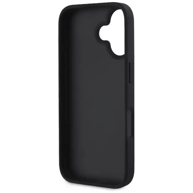 Guess Hot Stamp 4G Pattern Triangle Metal Logo case for iPhone 16 - black 6