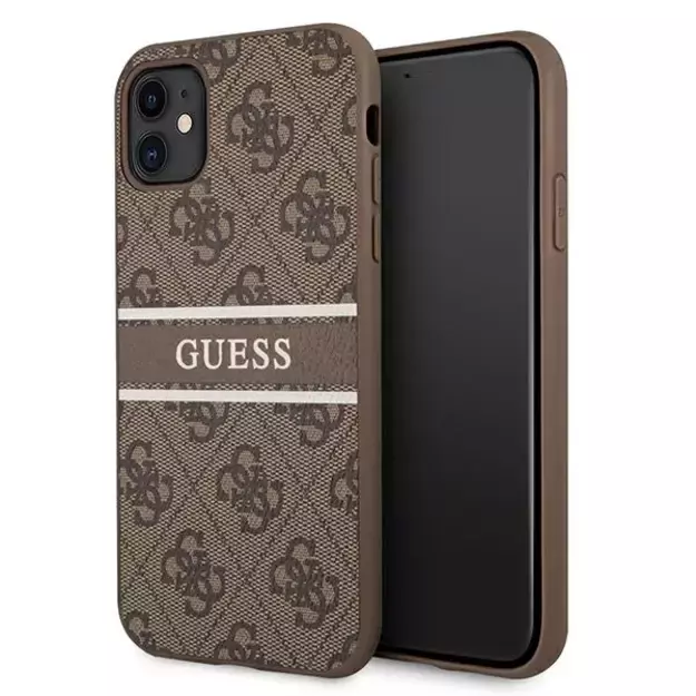 Guess 4G Stripe case for iPhone 11 / Xr 6.1&quot  - brown