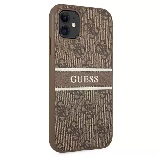 Guess 4G Stripe case for iPhone 11 / Xr 6.1&quot  - brown 13