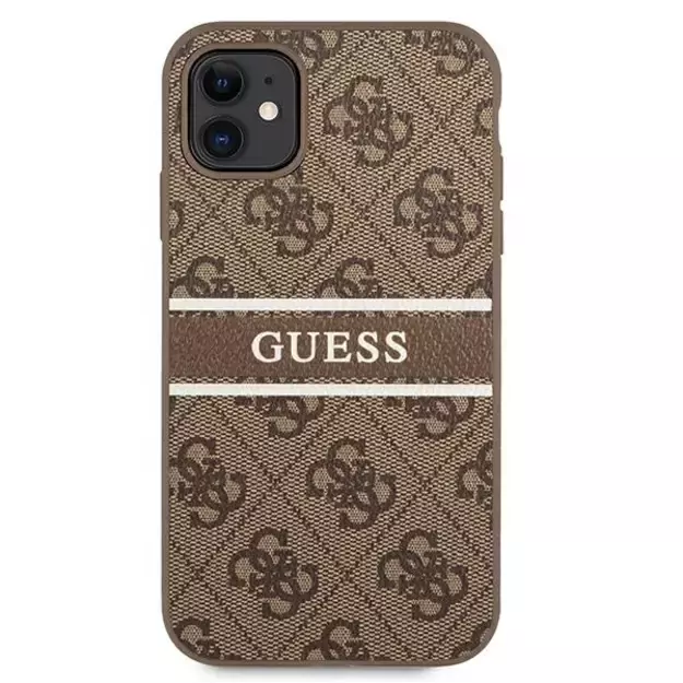 Guess 4G Stripe case for iPhone 11 / Xr 6.1&quot  - brown 12