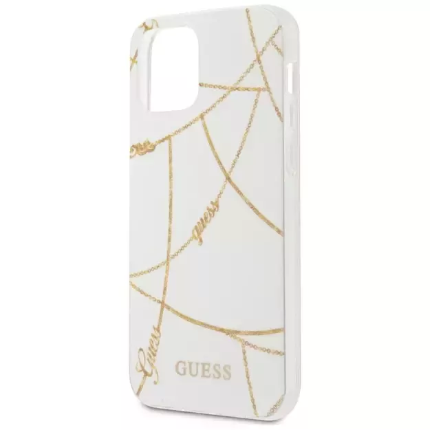 Guess Gold Chain Collection iPhone 12 Pro Max 6.7&quot  Case - White 13