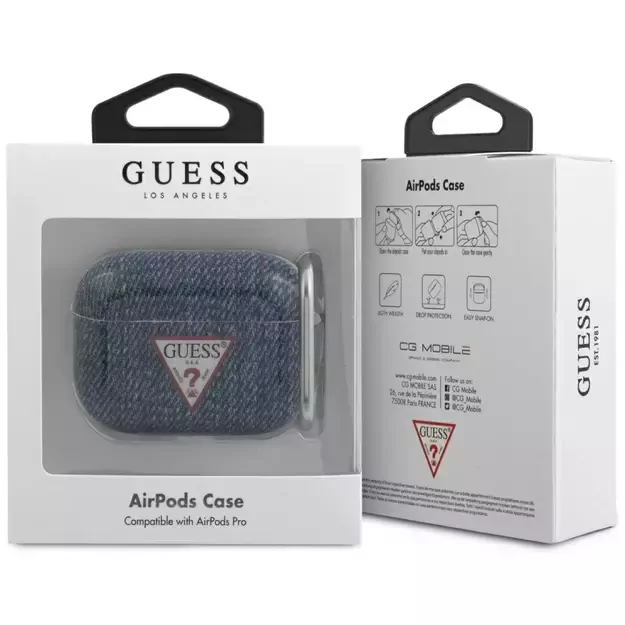 Guess GUACAPTPUJULDB AirPods Pro cover navy/dark blue Jeans Collection 1