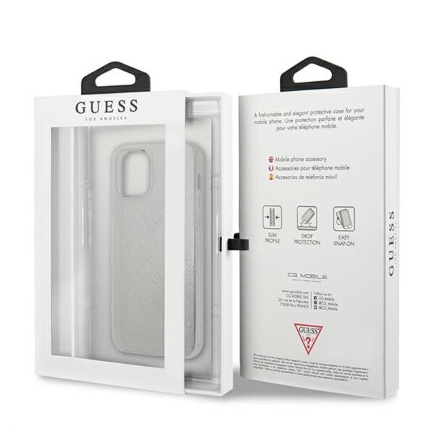 Guess GUHCP12S3D4GTR iPhone 12 mini 5.4  transparent hardcase 4G 3D Pattern Collection 7