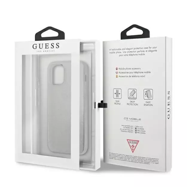 Guess GUHCP12S3D4GTR iPhone 12 mini 5.4  transparent hardcase 4G 3D Pattern Collection 7