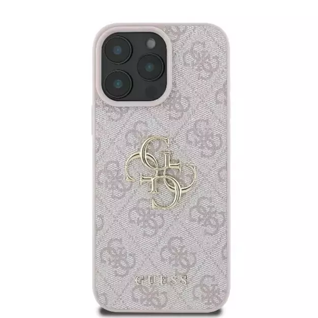 Guess 4G Big Logo iPhone 16 Pro Case - Pink 14